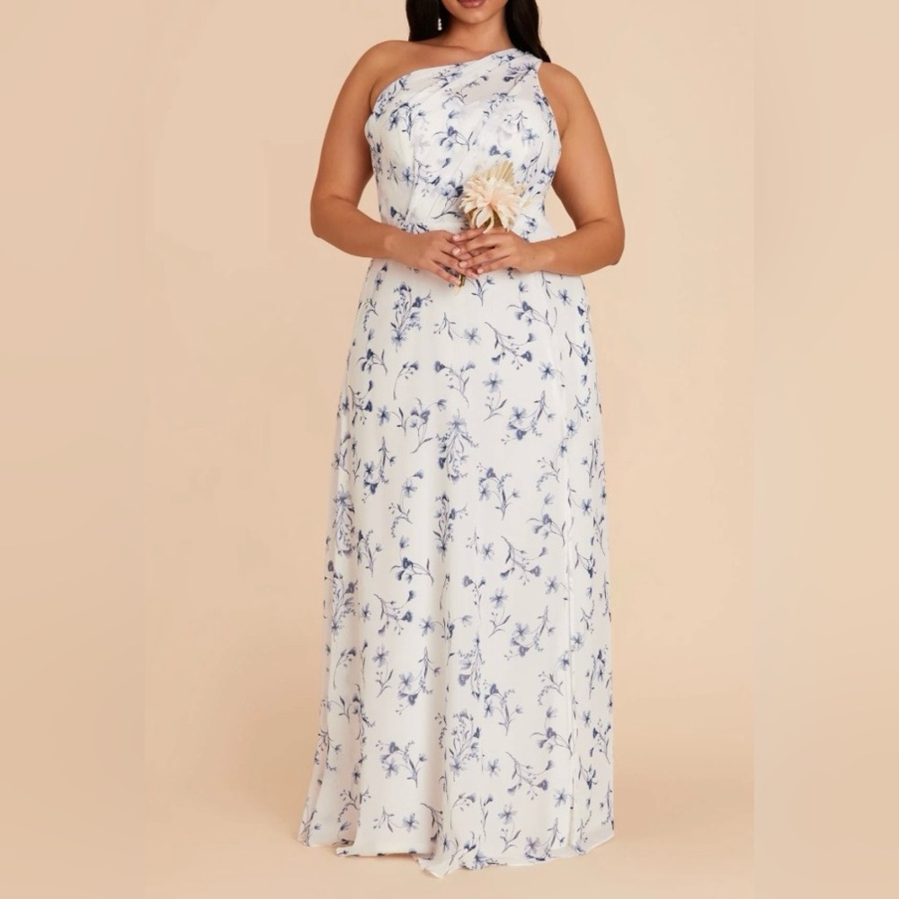 NWT Birdy Grey Kira Dress Chiffon Blue Le Fleur Bridesmaid Wedding Dress XL - Picture 12 of 15